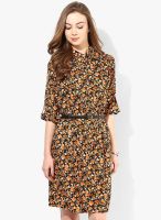 MIAMINX Multicoloured Printed Shift Dress With Belt