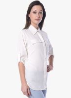 Meira White Solid Shirt