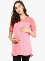 Mine4nine Pink Embroidered Top