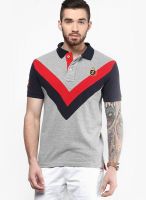 Monteil & Munero Light Grey Printed Polo T-Shirts