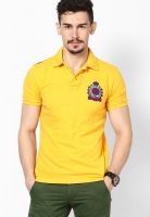 Monteil & Munero Yellow Solid Polo T-Shirts