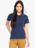 NOI Navy Blue Solid Shirt