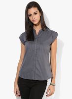 People Grey Solid Shirt