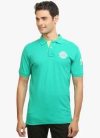 Police Green Solid Polo T-Shirt