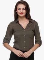 Purys Olive Solid Shirt