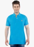 R&C Light Blue Solid Polo T-Shirt