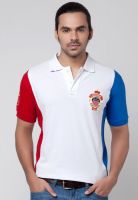 Regent Polo Club White Solid Polo T-Shirts