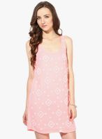 Rose Vanessa Pink Colored Embroidered Shift Dress