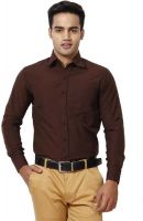 Rv Collection Men's Solid Casual Brown Shirt