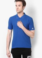 Sdl By Sweet Dreams Blue Solid Polo T-Shirts