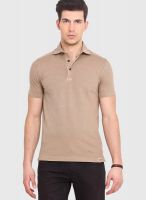 Smokestack Brown Solid Polo T-Shirts