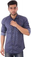 Studio Nexx Men's Printed Casual Blue Shirt