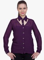 Stylestone Purple Solid Shirt