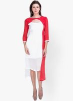 Sugar Her White Colored Solid Shift Dress