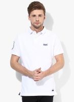 Superdry White Solid Polo T-Shirt