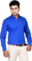 Tailor Craft Men's Solid Casual Blue Shirt