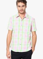 The Vanca Checks Pink Casual Shirt