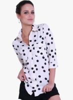 The gud look Full Sleeve Printed Cream Shirt