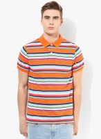 Tommy Hilfiger Orange Striped Polo T-Shirt