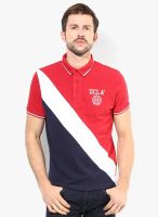 Ucla Red Printed Polo T- Shirt