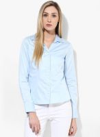 Van Heusen Blue Solid Shirt