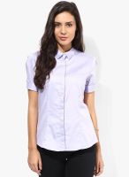 Van Heusen Purple Solid Shirt