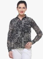 Varanga Black Printed Shirt