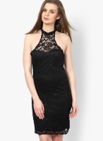 Vero Moda Black Colored Solid Shift Dress