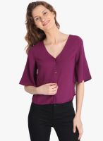 Vero Moda Purple Solid Top