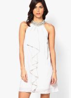 Vero Moda White Colored Embellished Shift Dress