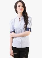 Vvine White Printed Shirt