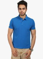 WYM Blue Solid Polo T-Shirt