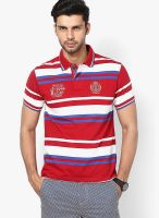 Wilkins & Tuscany Red Striped Polo T-Shirts