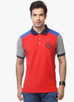 Yepme Solid Red Polo T-Shirt