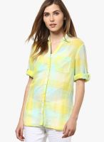 s.Oliver Yellow Checked Shirt
