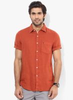 Allen Solly Rust Regular Fit Casual Shirt