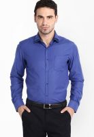 Black Coffee Solid Blue Formal Shirt