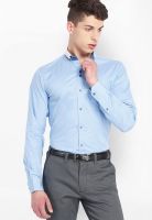 Black Coffee Solid Light Blue Formal Shirt