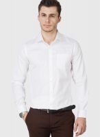 Black Coffee White Slim Fit Formal Shirt