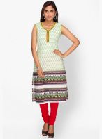 Jashn Green Printed Kurtis
