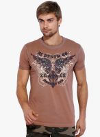 Rookies Rust Printed Round Neck T-Shirt