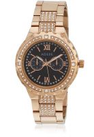 Adexe 002437A-10 Golden/Black Analog Watch