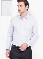 Black Coffee Striped Blue Formal Shirt