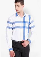 Black Coffee White Check Slim Fit Formal Shirt