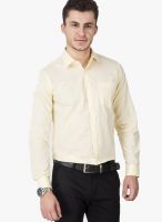 Black Coffee Yellow Slim Fit Formal Shirt