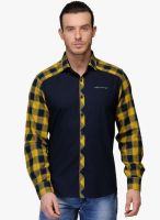 Canary London Multicoloured Colored Checked Slim Fit Casual Shirt