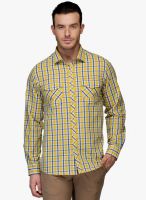 Canary London Multicoloured Checked Slim Fit Casual Shirt