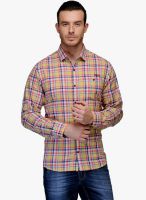 Canary London Multicoloured Colored Checked Slim Fit Casual Shirt