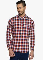 DERBY JEANS COMMUNITY Multicoloured Colored Checked Slim Fit Casual Shirt