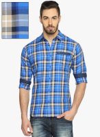 DERBY JEANS COMMUNITY Multicoloured Checked Slim Fit Casual Shirt